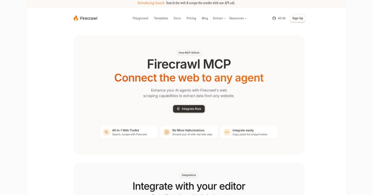Firecrawl MCP - Tool thumbnail