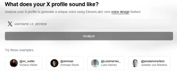 X to Voice | ElevenLabs - Tool thumbnail