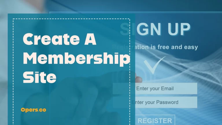 Create A Membership Site